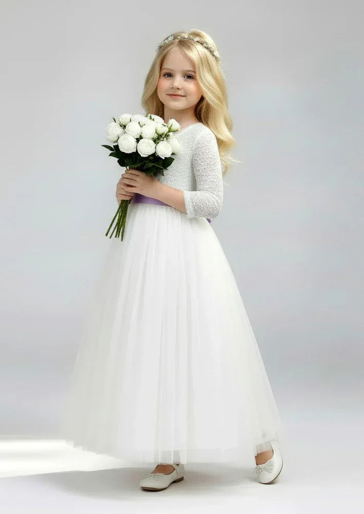 White Lace & Tulle Dress - Lillifara