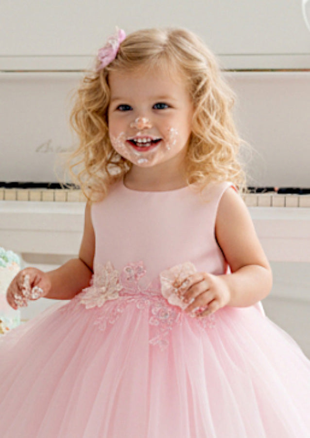 pink baby birthday dress