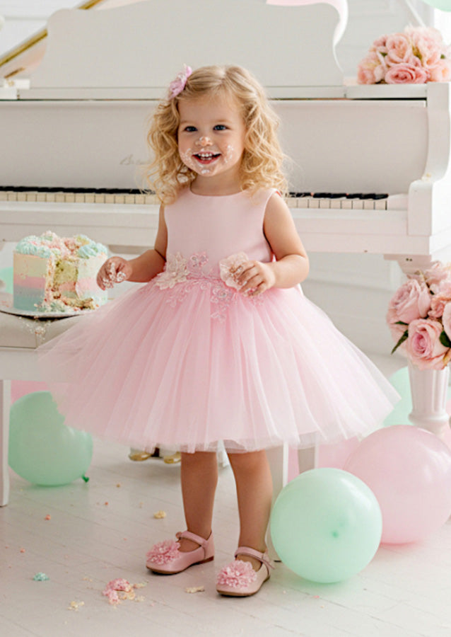 pink baby birthday dress