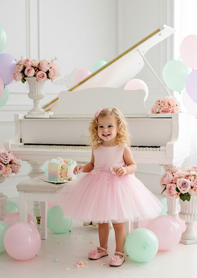 pink baby birthday dress