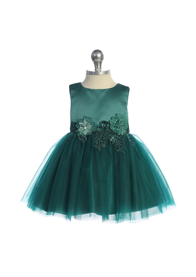 emerald baby birthday dress