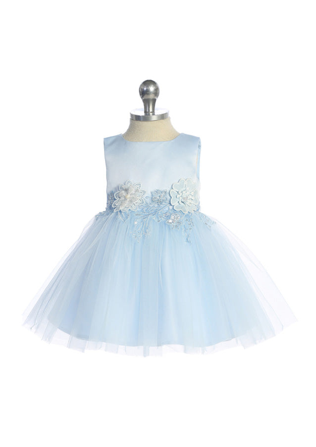 sky blue baby birthday dress