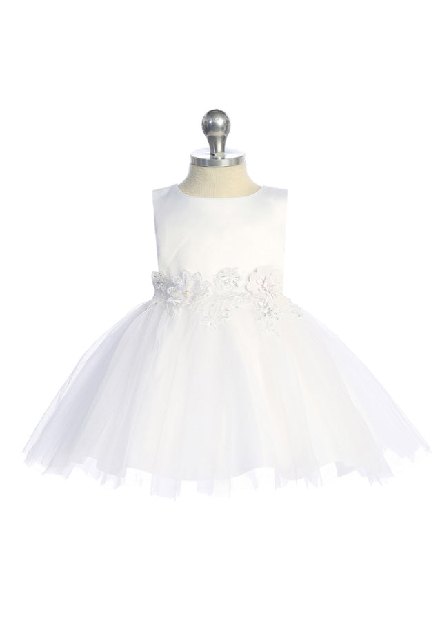 white baby birthday dress