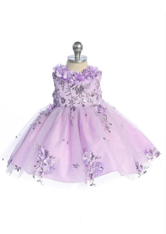 Mia Belle Dress Lavender Knee Length - Lillifara