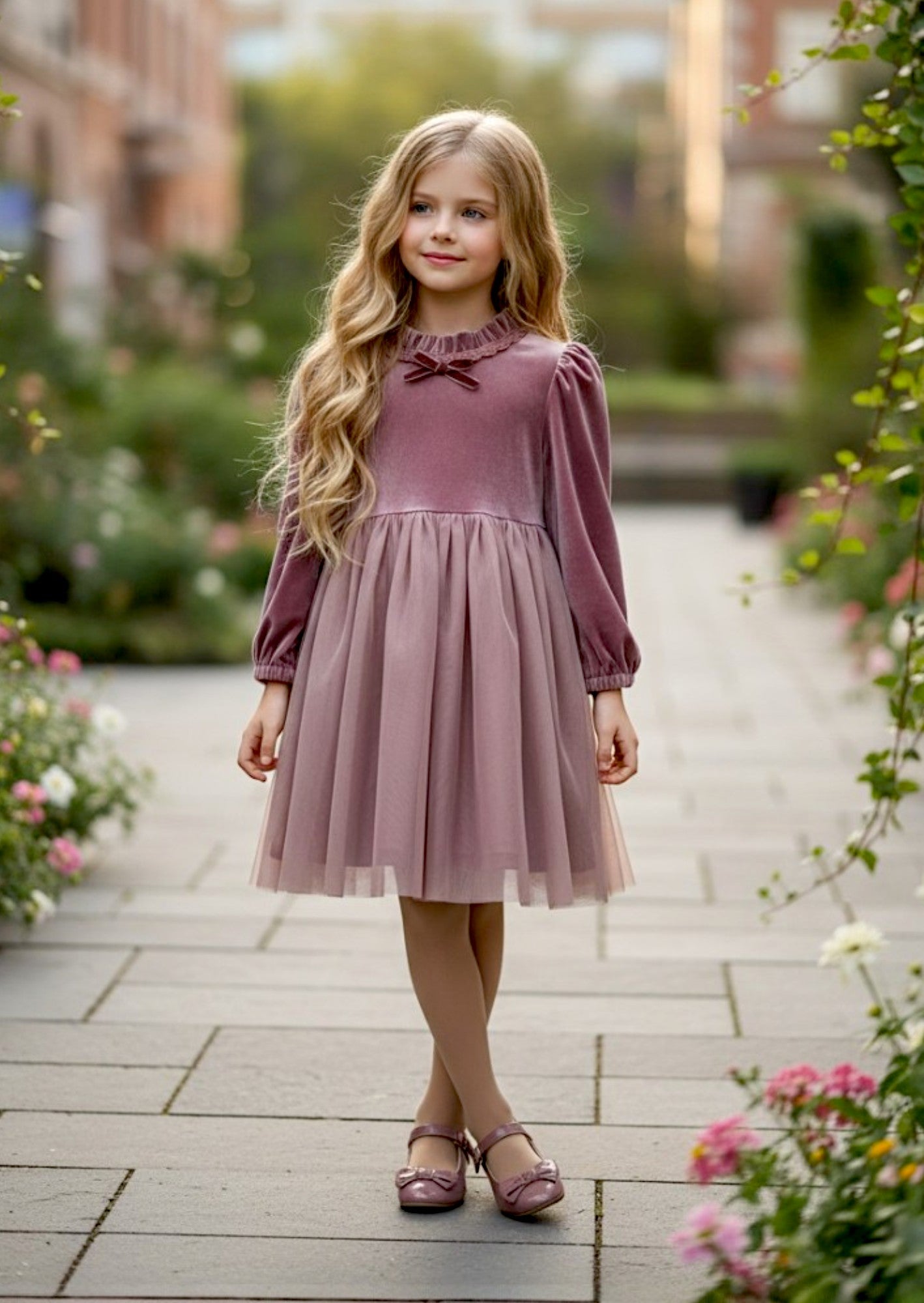 Giada Velvet Dress | Dusty Rose
