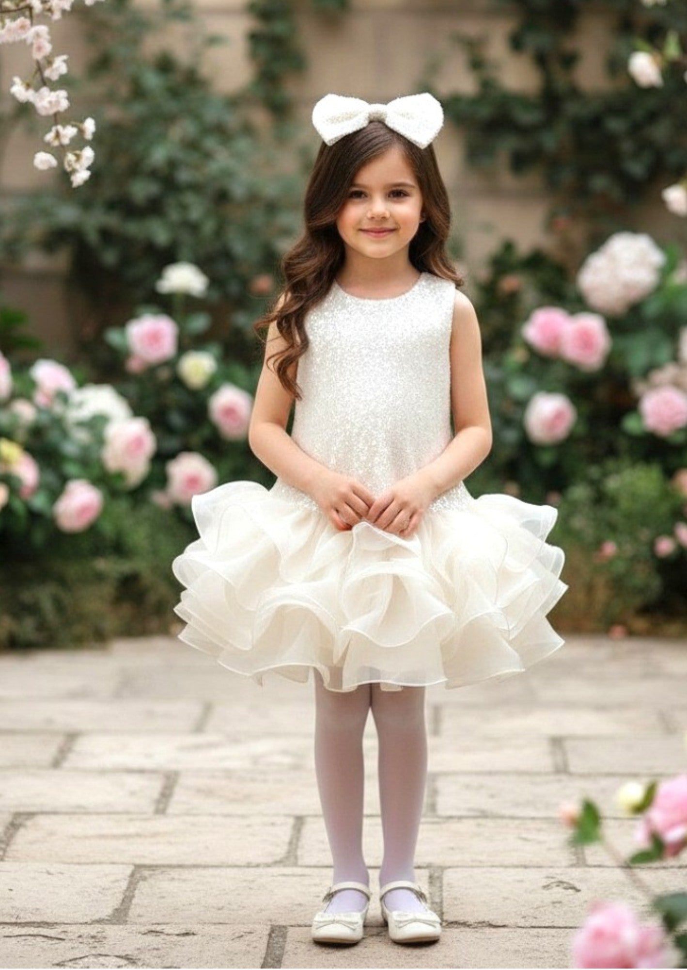 Sloan Party Dress in Ivory