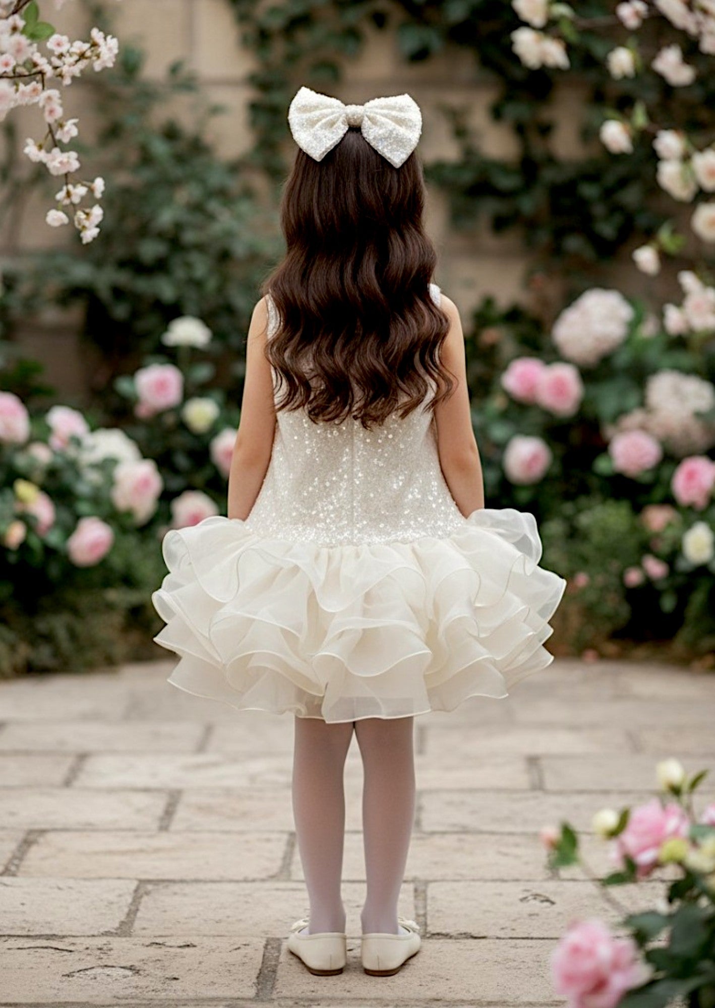 Sloan Party Dress in Ivory
