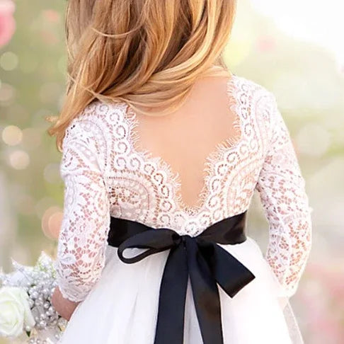 White Lace & Tulle Dress - Lillifara